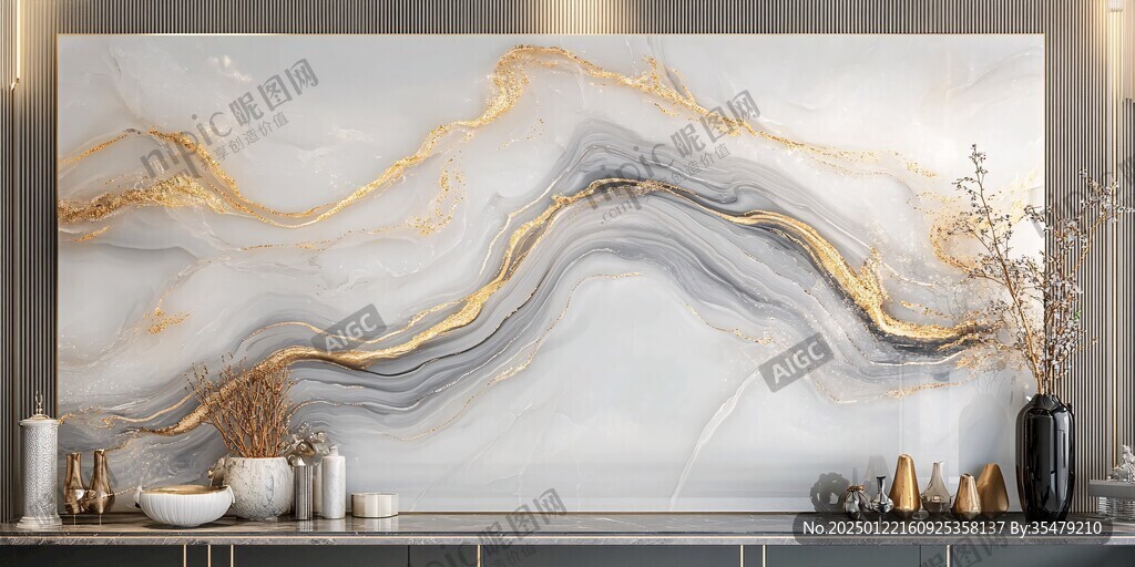轻奢大理石背景墙