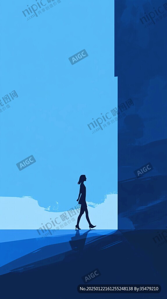 孤独感插画