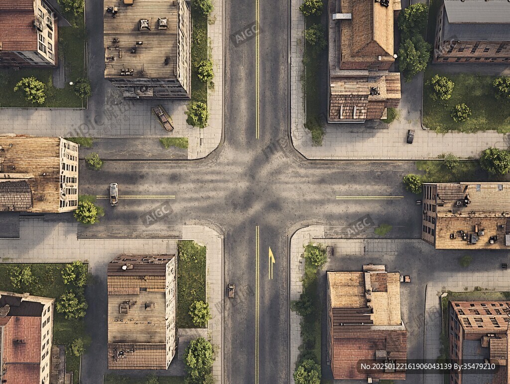 俯瞰十字路口