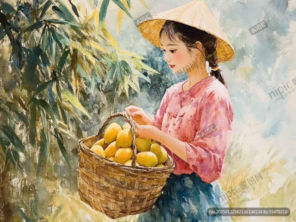 黄桃农家女孩