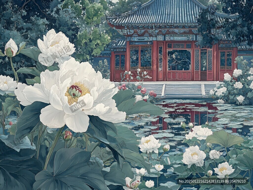 恭王府插画