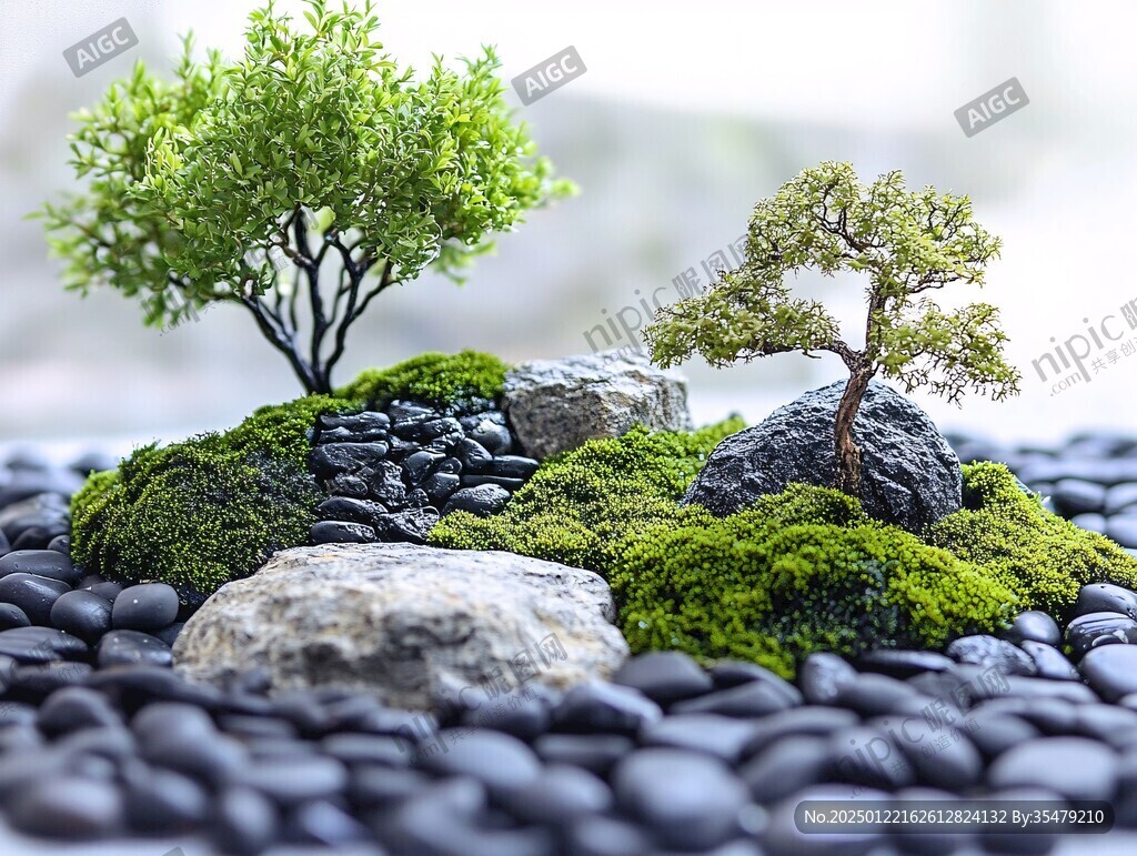 石头里的树