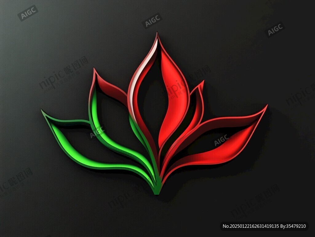 3d莲花logo