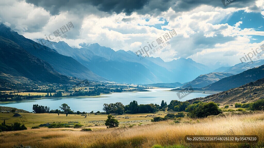 新西兰瓦纳卡湖风景