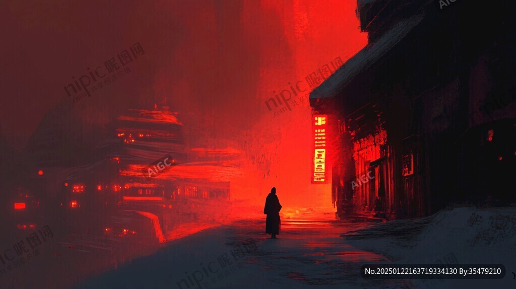 场景赛博插画