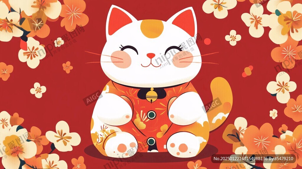 招财猫插画