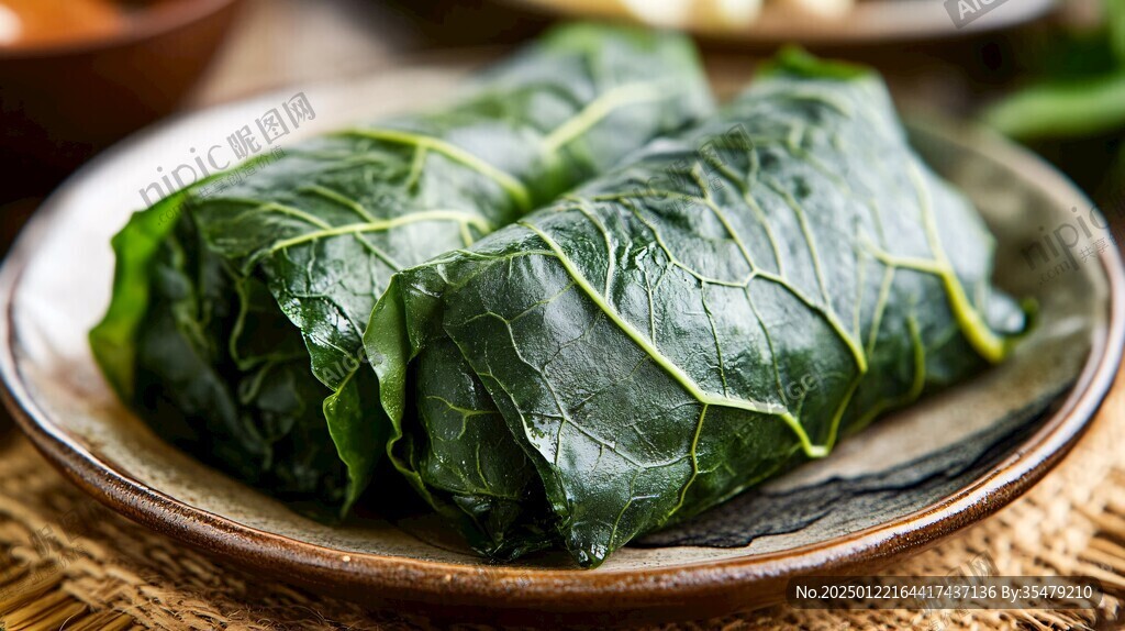 蒸叶叶粑粑特写