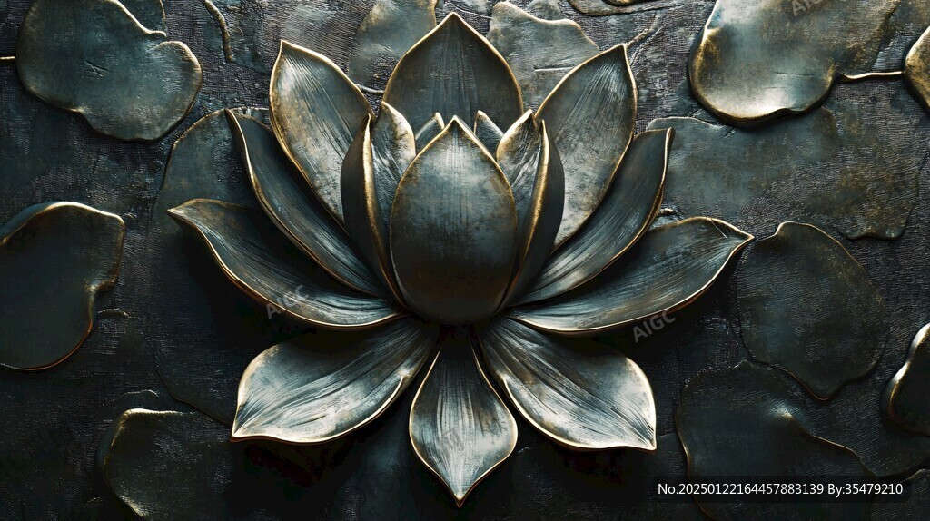 金色荷花壁纸
