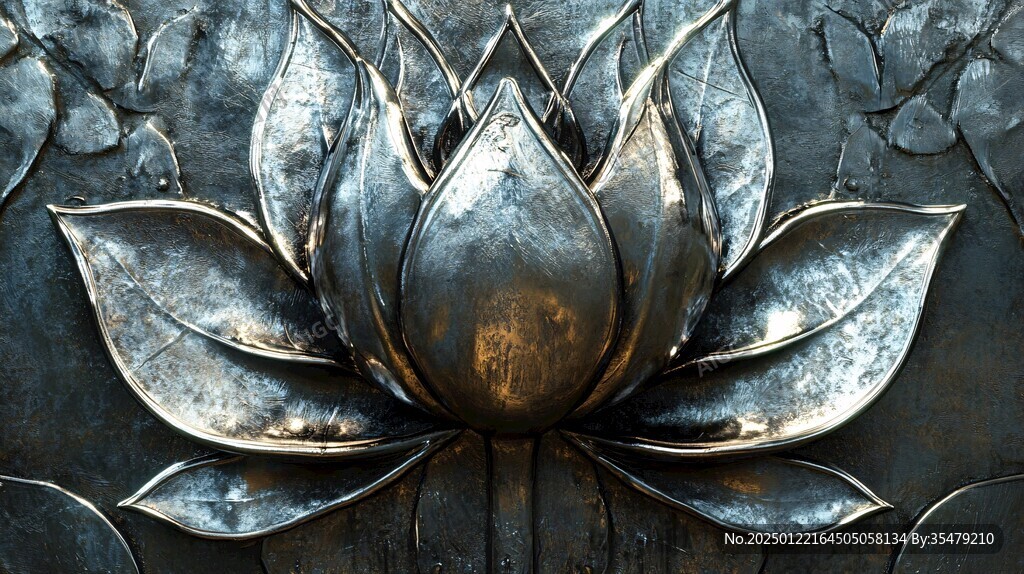 金属荷花