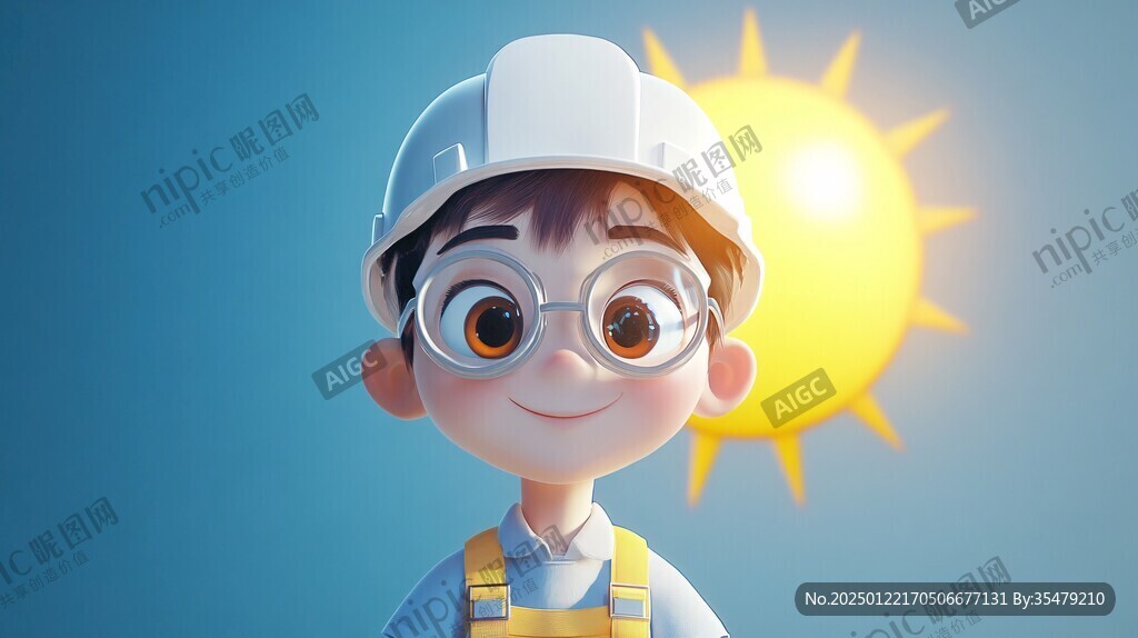 卡通开心工匠头像