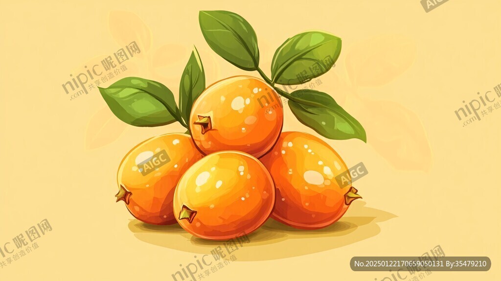 砂糖橘插画设计