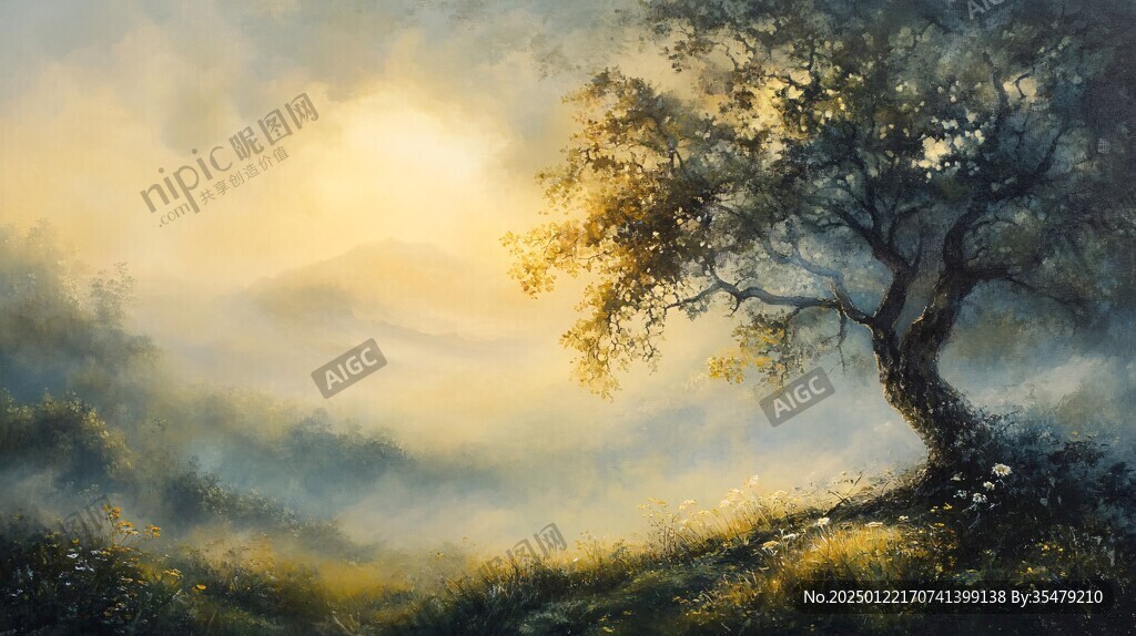 意境油画图
