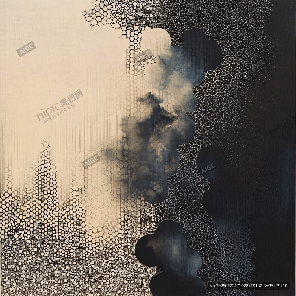 抽象金属画