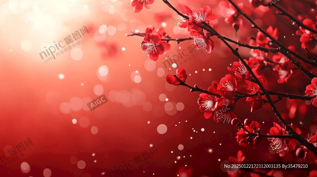 唯美梦幻梅花林