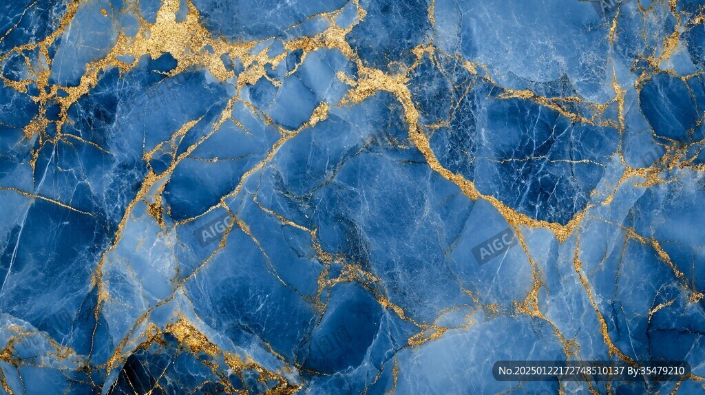 高清蓝色大理石纹理