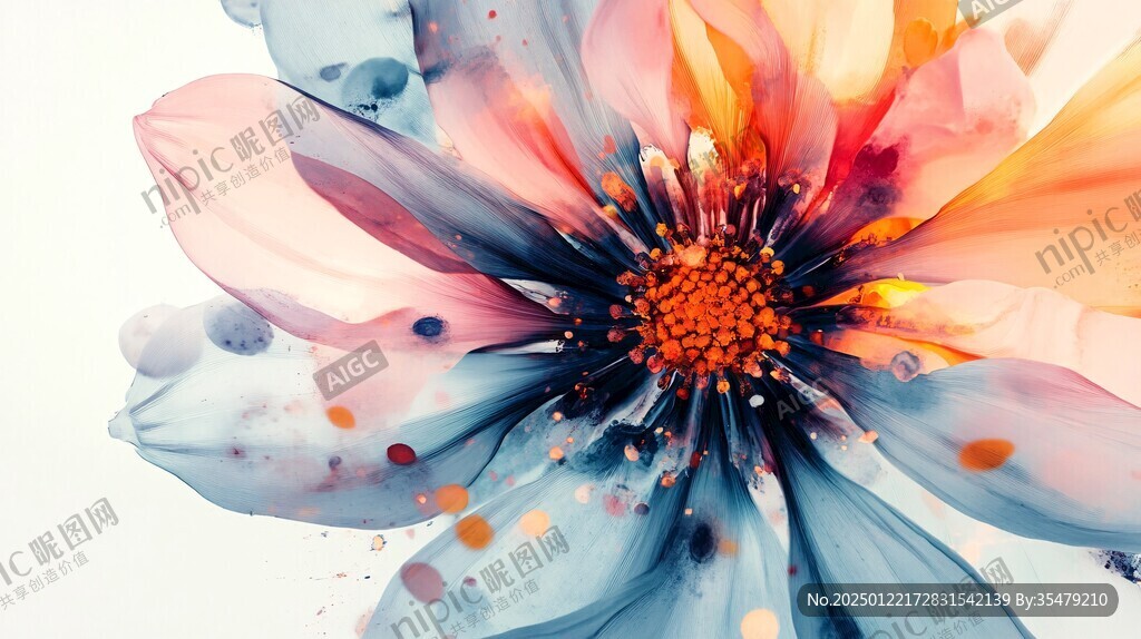 精美抽象特效花