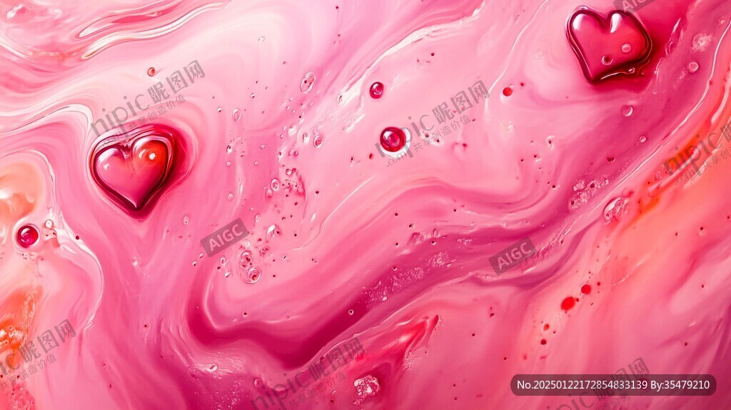 心动浪漫氛围背景