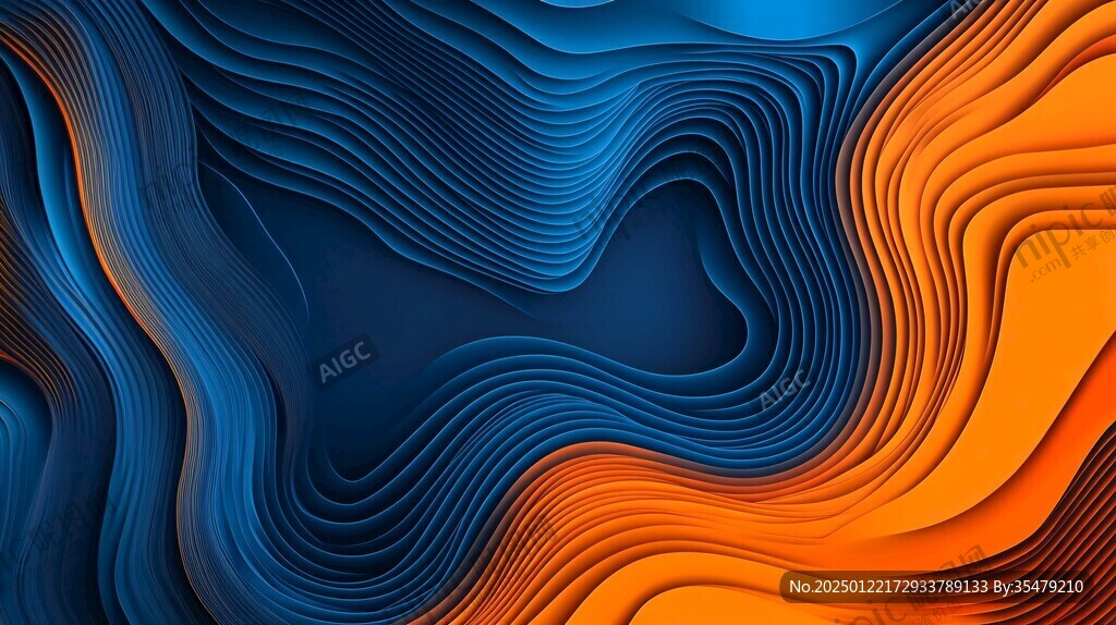 简洁大气拼色曲线纹理