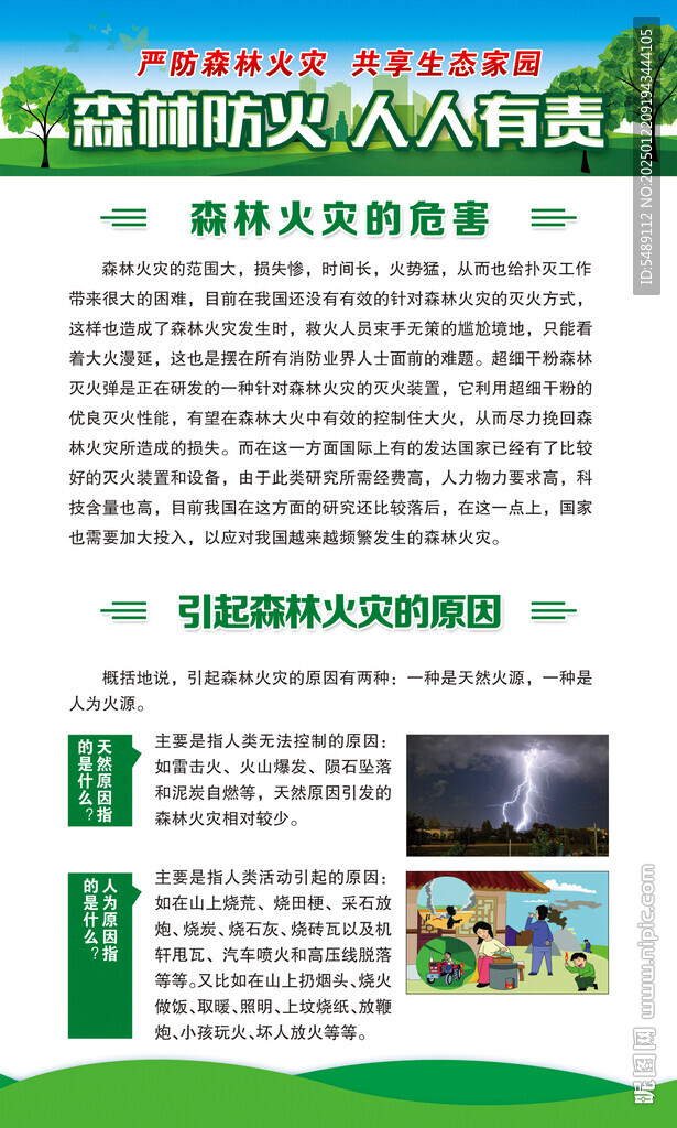 森林防火宣传海报