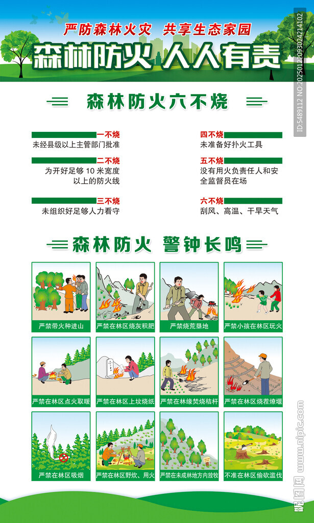 森林防火宣传海报