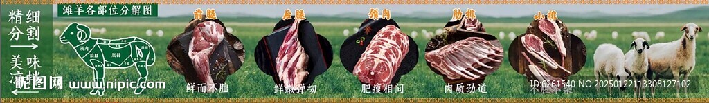 宁夏滩羊  羊肉切割分割图