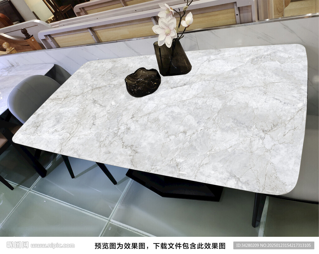 岩板餐桌奢石超晶石大理石源文件