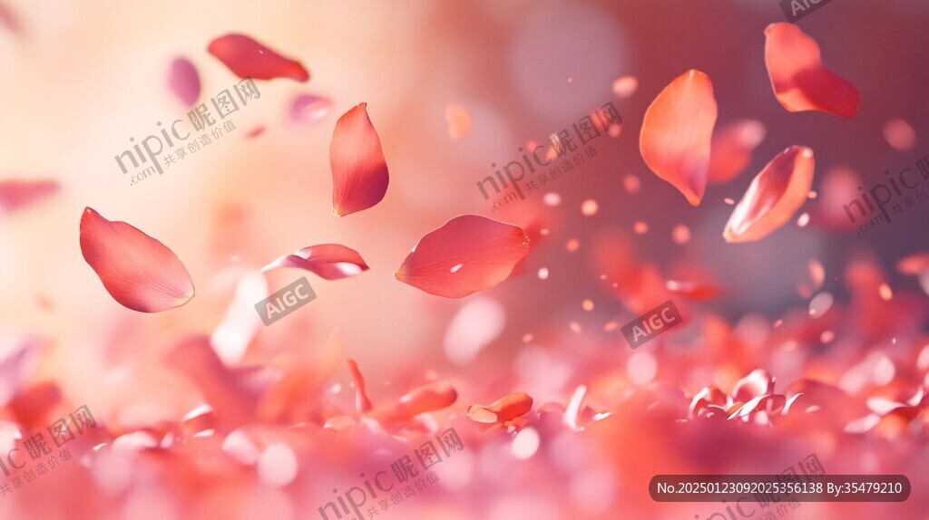 散落的花瓣浪漫唯美