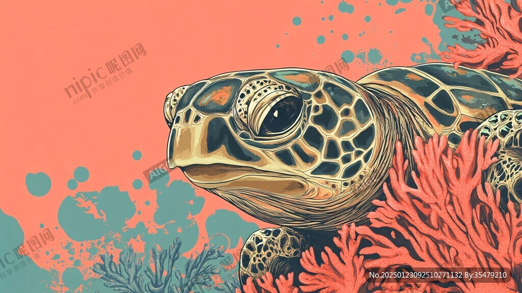 海龟原创插画