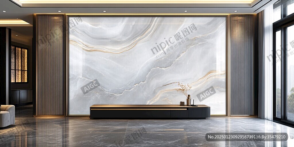 轻奢大理石背景墙