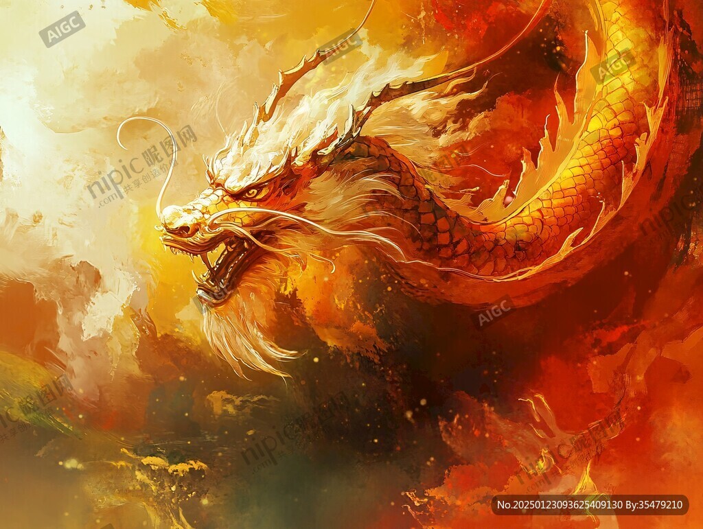 插画龙年插画