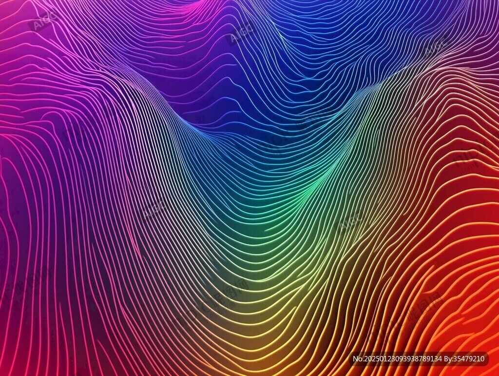 幻彩流体抽象线条背景