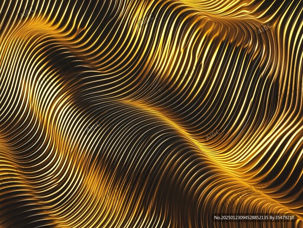 4d金色线条艺术