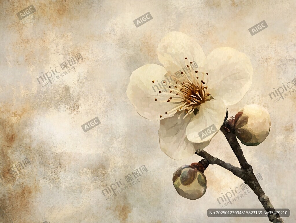 杏花暖色背景