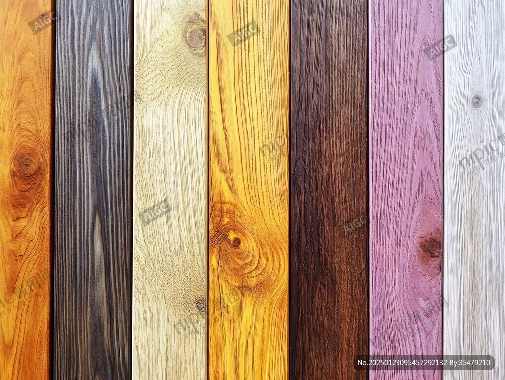 多种颜色木板木材