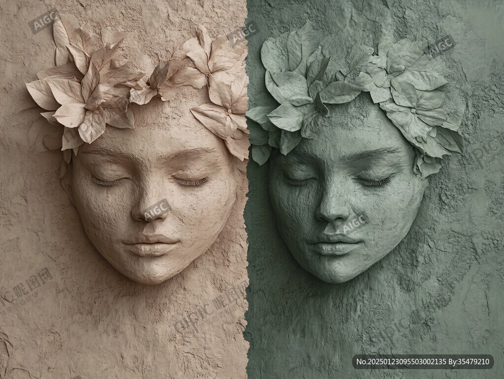 3d浮雕插画