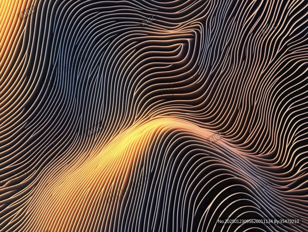 4d金色线条艺术