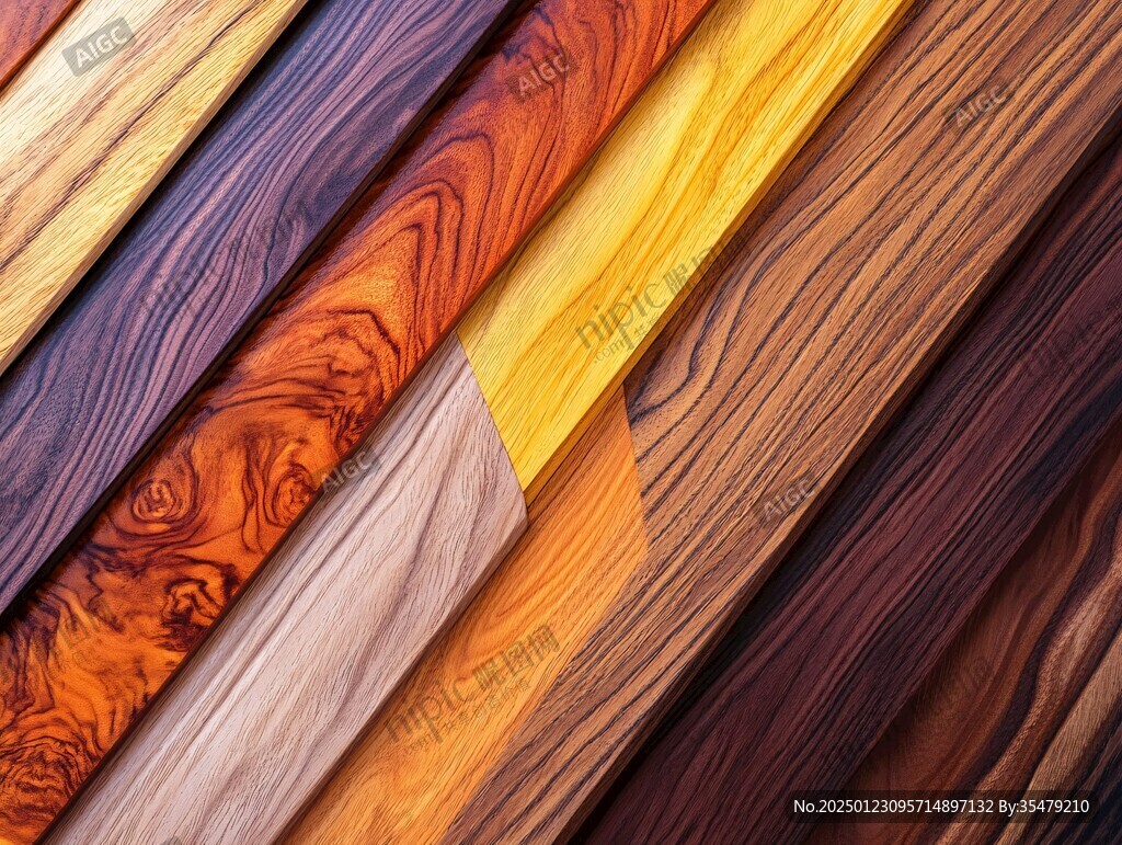 多种颜色木板木材