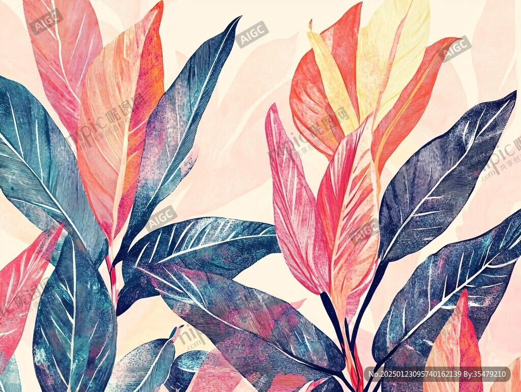 植物插画背景