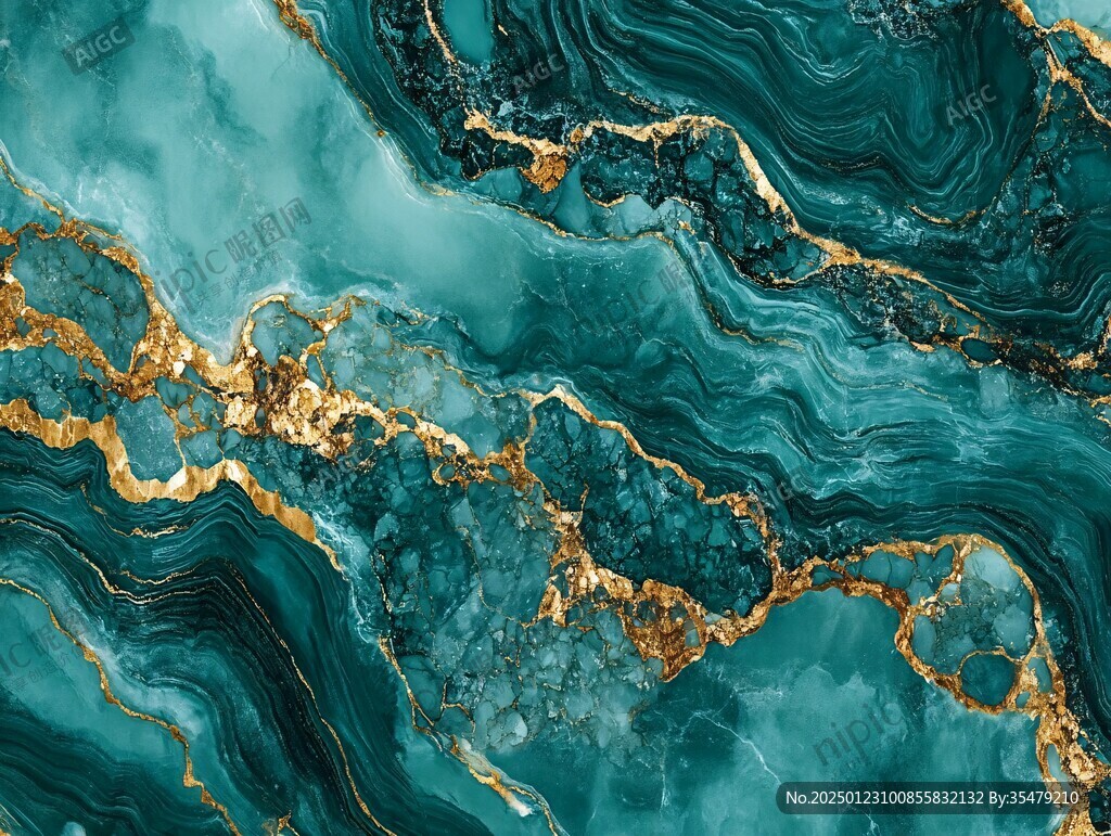 蓝色流体创意抽象画