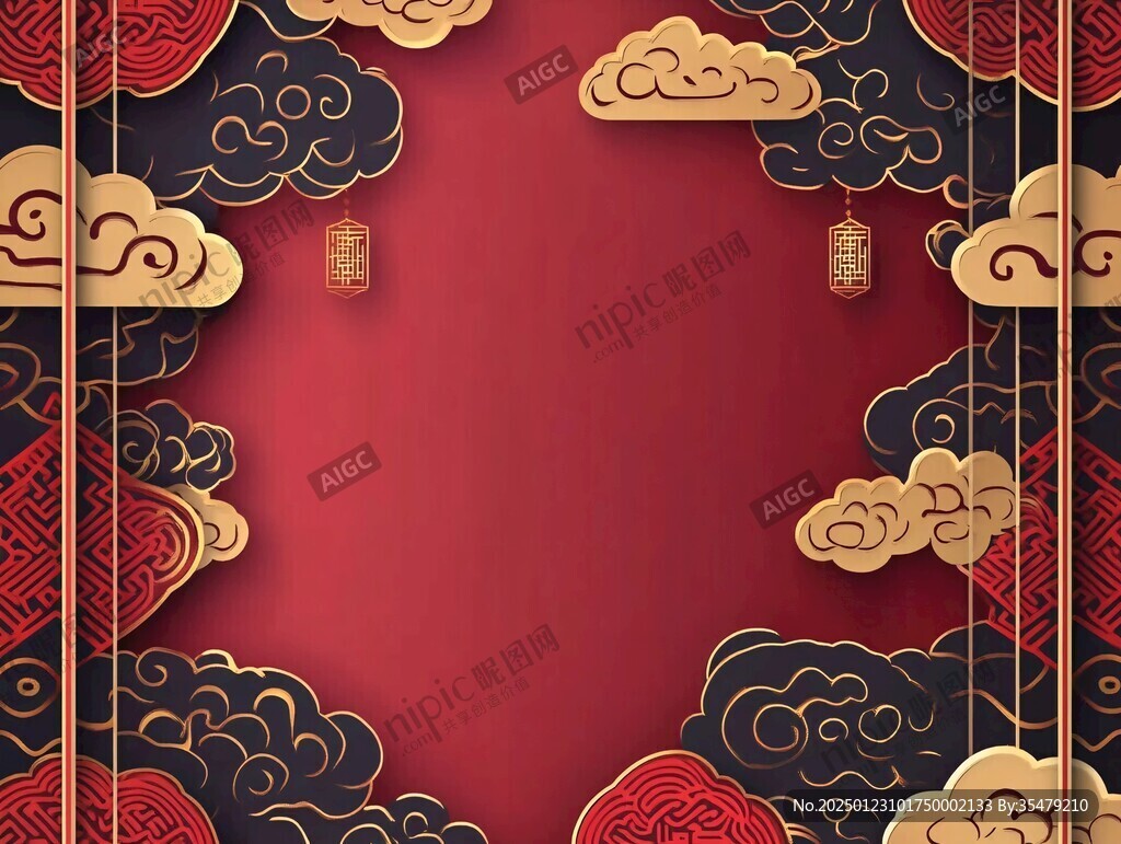 新中式喜庆背景