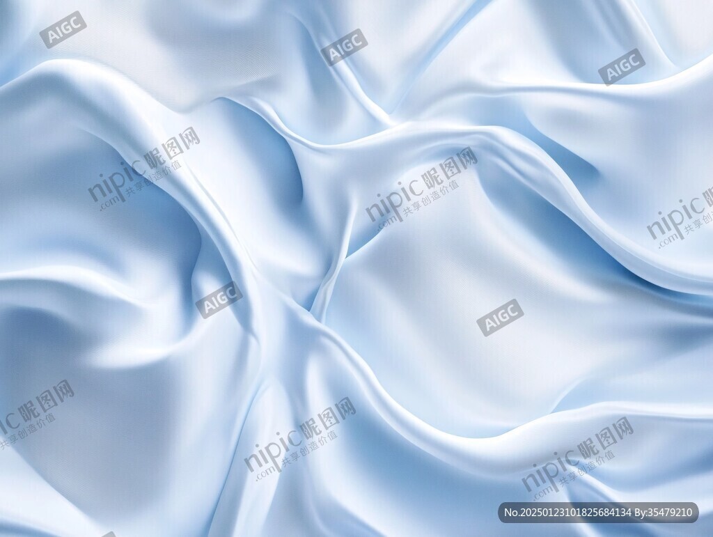 蓝色动感丝绸背景