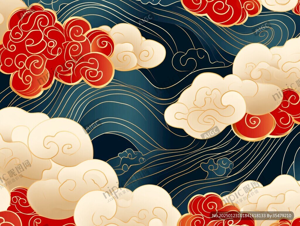 宋代云图高端云纹装饰