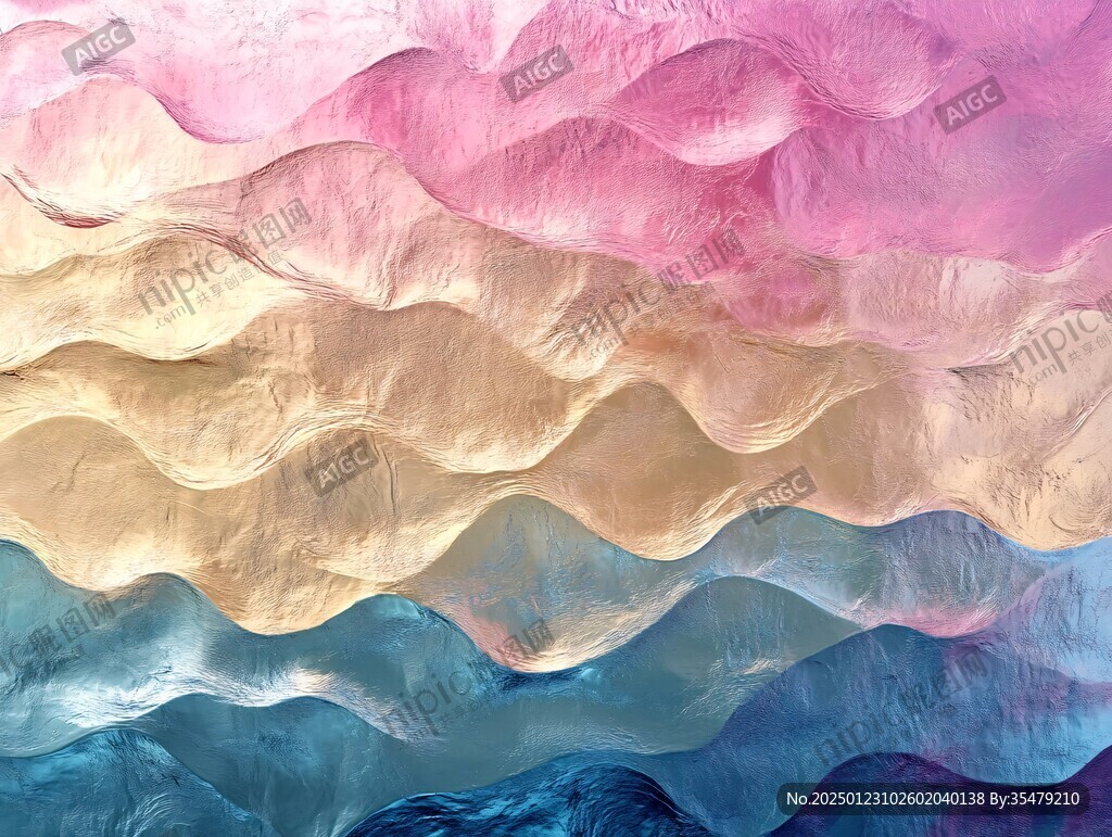 肌理彩色流体背景墙