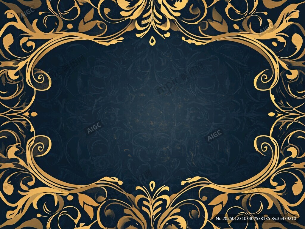 欧式花纹蓝色背板