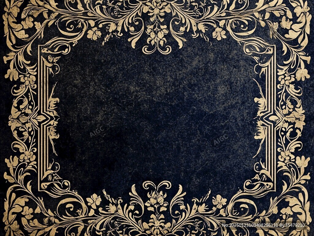 欧式花纹蓝色背板