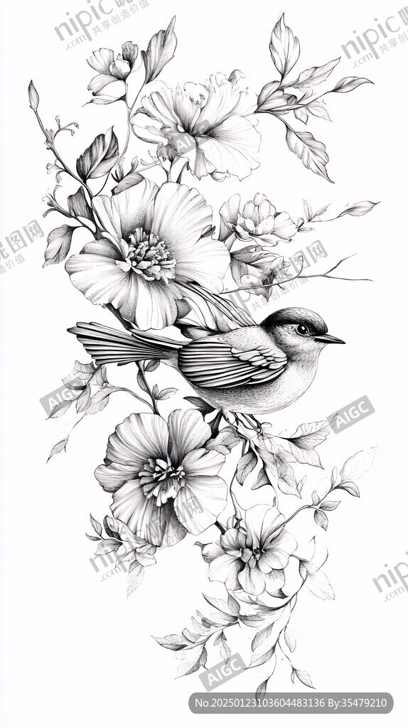 欧美花鸟