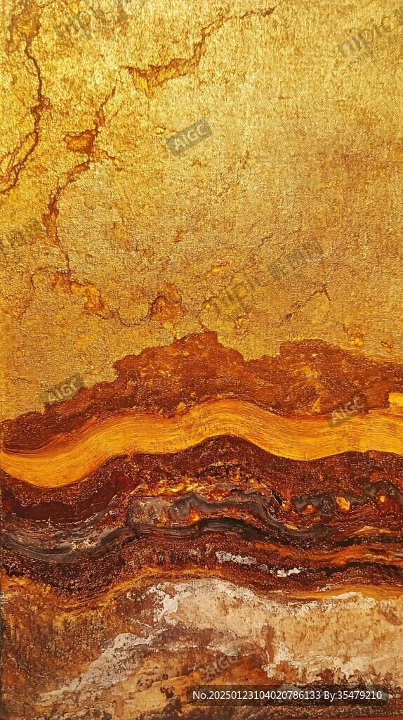 金色透光大理石装饰画