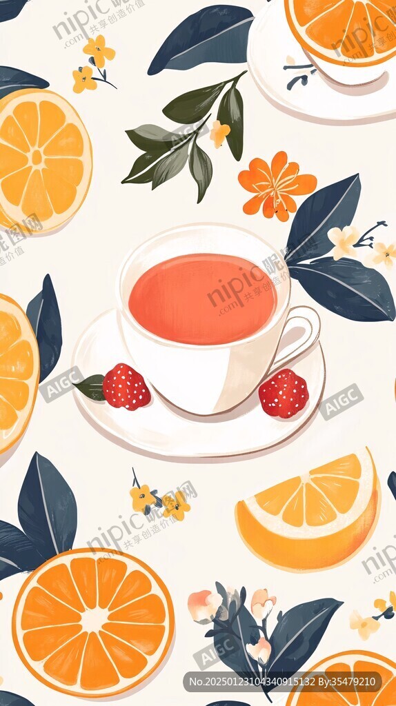 果茶插画