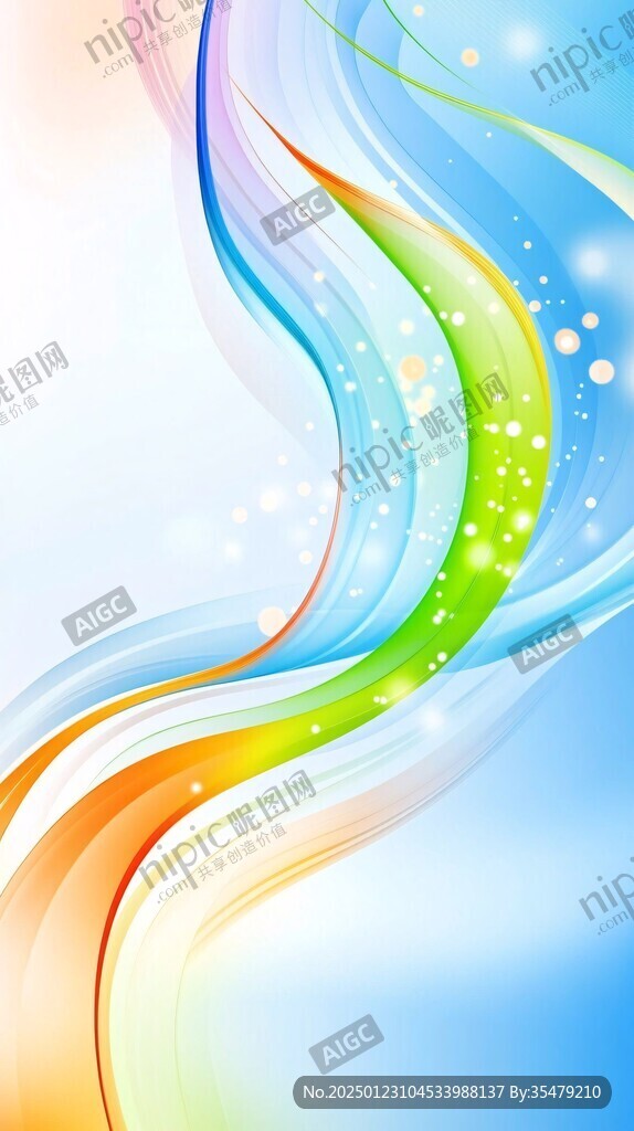 炫彩绚丽曲线条纹高雅