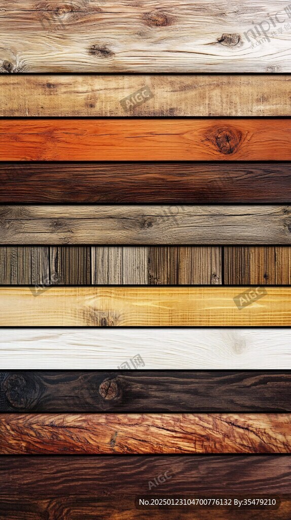 多种颜色木板木材